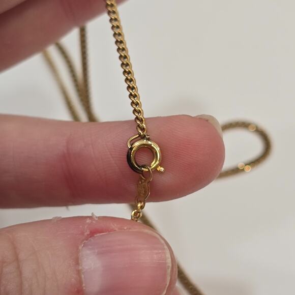 Vintage Gold Dipped Leaf Filigree Pendant With Caco 12K GF Chain Necklace - Picture 9 of 16